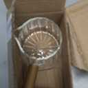 Espresso Cups 6OZ, Espresso Accessories, Expresso Shots Cup, Espresso Shot Glass with V-Shaped Mouth, Ribbed Milk Frothing Pitcher, Glass Measuring Cup