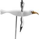 Seagull Windmill, Resin & Iron Garden Spinner with Rustproof Finish, Yard Ornament and Decor