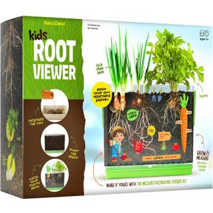 Dan&Darci Root Viewer Kit for Kids - Grow Your Own Plant for Boys & Girls Gifts - Science STEM Toy & Craft Growing Kits for Ages 4-8 Birthday Gifts for Boy, Girl 4, 5, 6, 7, 8, Year Old, 7.5 x 2 x 5.5 inches