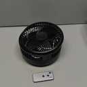 Portable Oscillating Rechargeable Fan, Battery Operated with 4 Speed Settings & Remote Control, Desk Travel Pedestal Fan for Sleeping, Camping, Cruise, RV - Black 8" USB C