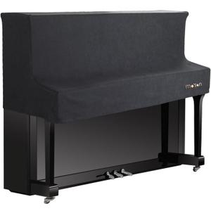 Protect Your Piano with Mooson Upright Piano Cover Cloth - Piano Keyboard Dust Cover All Included! (Blank) (Black)