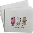Ice Cream Thank You Cards - 24 Greeting Cards with Envelopes