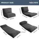 MAXYOYO Folding Sofa Bed, Extra Thick and Long Floor Sofa Convertible Sleeper Chair with Washable Cover, Floor Couch Lounge Bean Bag Bed for Living Room, Dark Grey, 30x95 Inch