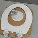 BEMIS 500EC 390 Toilet Seat with Easy Clean & Change Hinges, 1 Pack Round, Cotton White