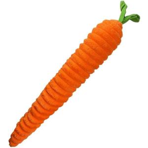 Pet Lou Luxe Carrot, 33-inches Long, Orange, Squeak Toy, Plush, Pet Toys and Supplies
