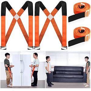 Lifting Straps with Thickened Sponge Pads, Adjustable 2-Person Shoulder Lifting and Moving System Safely Easily for Furniture, Appliances, Mattresses, Heavy Objects up to 800lbs