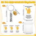 20 Sets Potato Keychains Bulk Emotional Appreciation Positive Support Gift Back First Day Gifts for Employee Coworker Teacher Volunteer Team