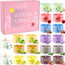 20 Pack Scented Candles, 1.6oz Mini Jar Holiday Gift Set with 10 Fragrances & Colors, Natural Soy Wax Aromatherapy Candles for Valentine's Day, Home, Party Decor, Candle Gifts for Women, Her, Mom (Multi-pink)