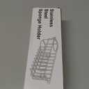 KESOL RustProof Sponge Holder Caddy for Kitchen, Stainless Steel Organizer, Brush Holder, 304 Accessories, Suction Cup + Adhesive (Silver)