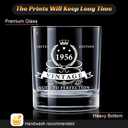LIGHTEN LIFE 70th Birthday Gifts for Men 12 OZ,1956 Whiskey Glass in Valued Wooden Box,70th Birthday Bourbon Glass for Dad,Husband,Friend, Bday Gift Ideas