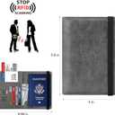 Passport Holder Cover Wallet RFID Blocking Leather Passport Case with Card Slots, Waterproof Travel Wallet Organizer for Travel Essentials, International Documents for Men and Women