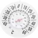 BinaryABC Outdoor Window Thermometer for Outside Temperature, No Battery Required for Home, Office, Patio, Garden Decor