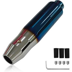 Car Modified Gear Lever with Adapter, 5.7" Automatic Shift Knob Easy Grip Alloy Shift Knob, Gear Shifting Smooth Operation Long Handl, Universal for Automatic Transmission Cars (Multicolor)