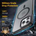 for iPhone 11 Pro Max Case, Compatible with Magsafe, Anti-Yellowing, Military-Grade Protection, Shockproof Slim Magnetic Phone Case Cover, Black