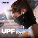 4 Pack Neck Gaiter, Cooling Breathable Face Mask UV Protection Scarf Hiking Bandana for Men/Women (Black+gray+white+blue)