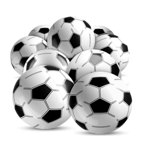 Bedwina Inflatable Soccer Balls (Pack of 12) 16inch, Beach Balls Bulk for Beach Toys & Soccer Birthday Party Decorations & Party Favors for Kids, Goodie Bags Stuffers
