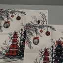 DFXSZ Christmas Pillow Covers 16x16 Inch Set of 2 Red Balck Christmas Tree Decorative Throw Pillows Winter Christmas Decor for Home Couch TH-35C16