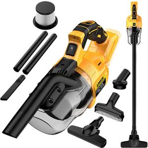 Cordless Vacuum Cleaner for Dewalt 20V Battery, 5 in 1 Portable Handheld Vacuum Cleaner ｗith Washable HEPA Filter for Home, Car, Floor, Carpet, Pet Hair (Tool Only, Battery Not Included)