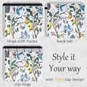 Printed Pattern Curtains 63 Inches Long for Living Room Farmhouse Floral Vintage Art Deco Drapes White Pinch Pleated Sheer Hummingbird Lemon Patterned Window Treatment for Bedroom 2 Panels
