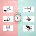 24Pcs Valentines Heart Press on Nails Medium Long Fake Nails with Red Love Heart Rhinestone Design Valentines Almond False Nails Red White Full Cover Nails Press ons Cute Love Glue on Nail for Women