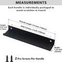 30 Pack Modern Kitchen Cabinet Handles, Black Finger Pulls for Cabinets 5.9inch/150mm Length, Matte Black Edge Cabinet Pulls, Drawer Tabs Pull Hardware Concealed Tab Handle