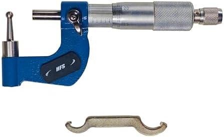 HFS(R) Precision Tube Micrometer with Reloading Ball Spherical Anvil - 0-1"/0.0001" Accuracy for Watch Case Neck Measurement