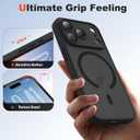 2 x Compatible with iPhone 17 Pro Case 6.3" [Compatible with Mag-Safe][Camera Control Button][Camera Protection] Military Grade Shockproof Translucent Magnetic iPhone 17 Pro Phone Case, Black