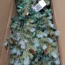 6 Feet Pre-Lit Premium Snow Flocked Hinged Artificial Christmas Tree