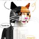Whiskers for Lego 21349 Ideas Tuxedo or Lego 21376 Ideas Orange Cats Snap-in Accessory - Compatible with Model 21349 or 21376 (Whiskers Only, Not The Building Block Kit) (Classic Edition)