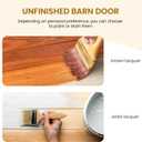 SMARTSTANDARD 36in x 84in Sliding Barn Door with 6.6ft Barn Door Hardware Kit Included, Unfinished Solid Spruce Wood Door, Assembly Required, DIY, Stainable, Natural