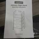 Night Stand with Charger Station - Grey Nightstand with LED Light Strip, Morden Bedside Table with USB Ports & AC Outlets, End Table with Storage Shelf & 3 Fabric Drawers