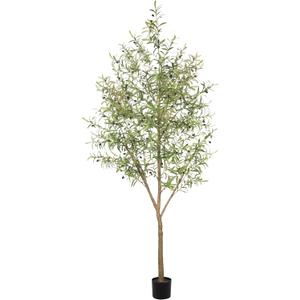 Olive Tree 8ft (96") - Olive Trees Artificial Indoor with Natural Wood Trunk and Lifelike Fruits - Faux Olive Tree 8ft for Modern Home Office House Living Room Decor