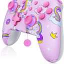 NexiGo Wireless Controller (No Deadzone) for Switch 2 and Switch, Bluetooth Controllers for Nintendo Switch with Vibration, Motion, Turbo and LED Light (Pink Unicorn)