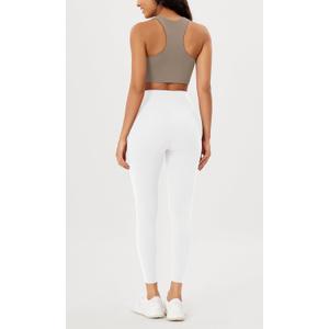 ODODOS ODTHERMAL Women's Fleece Lined Yoga Pants with Pockets - 25" / 28" High Waisted Warm Workout Leggings,  White S/M