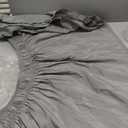 Biscaynebay Wrap Around Bed Skirts for Queen Beds 15" Drop, Silver Grey Adjustable Elastic Dust Ruffles Easy Fit Wrinkle & Fade Resistant Silky Luxurious Fabric Machine Washable