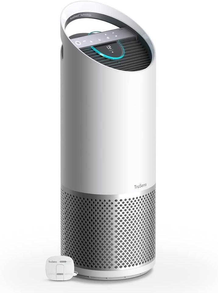 TruSens Air Purifier with UV-C Light + True HEPA Filtration | Large | SensorPod™ Air Quality Monitor | Auto, Sleep, & Turbo Mode | Touch Control | Portable Handle