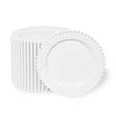 Fabulous Party 72 Pcs Party Plates Dessert Plate, 7 Inch White Plastic Plate Disposable Heavy Duty,Fancy White Cake Disposable Plastic Plate for Party Wedding Bridal Showers Gift
