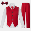 Boys Suits Slim Fit Toddler Tuxedo Suit Set for Dress Clothes Kids Wedding Ring Bearer Outfit