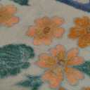 GarveeHome 4x6 Floral Washable Rug, Green Vintage Boho Low Pile Non Slip Area Rug, Soft Botanical Indoor Throw Rug for Entryway, Living Room, Bedroom, Dining Room