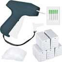 2006 PcsTagging Gun Kit Including Liumai Tag Gun, 5 Steel Needles, 1600 Clear Barbs Fasteners, 400 Pieces Clothing Price Label (Gray-Blue) (Ordinary)