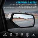 Side View Mirror Compatible with Chevy Silverado/GMC Sierra 1500 2014-2018, 10 Pins Passenger Side Mirrors for 2015-2019 Silverado/Sierra 2500HD 3500HD with Puddle & Signal Light, Heated Power Glass, Right Passenger Side