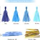 7 x 9.8in Blue Tissue Paper Tassel DIY Hanging paper decorations Party Garland Decor for Party Decorations Wedding,Festival,Baby Shower Decoration 20PCS25cm