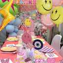 25 PCS Preepy Party Decorations for Girls Preepy Party Supplies with Banner, Balloons, Tablecloth, Cake Toppers & Foil Balloons, Preppy Birthday Party Supplies