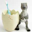 FlidRunest Dinosaur Toothbrush Holder, Resin Toothbrush and Toothpaste Holder Organizer for Kids, Easy to Clean, Funny Dinosaur Cup for Pen Pencil Toothbrush, Toothbrush Holders for Bathrooms