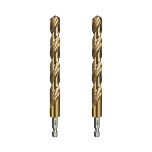 SALI Cobalt Drill Bit Set,2 Pack 1/2 Inch High Speed Steel Hex Shank Jobber Drill Bits, for Hardwood, Aluminum,Metal,Copper,Alloyed Steel