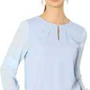 Allegra K Women's Work Tops Keyhole Neck Long Sleeve Work Shirts Blouse Dressy Casual Business Shirt (XL)