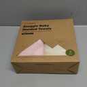 KeaBabies 2-Pack Hooded Baby Towels for Newborn - 35x35 Soft & Absorbent Viscose From Bamboo Baby Bath Towels with Hood for Infant,Toddler,Kids,Boys Girls,Newborn Bath Essentials (Rose Ivory, Regular)