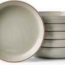 famiware Milkyway 33 oz Bowl Set, Pasta Bowls Set of 6, Salad Bowls, Double Reactive Glaze, Sturdy & Stackable, Ideal for Housewarming, Festivals, Matcha Green with Speckles