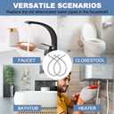 Miucui [10-Pack 48 Inch] 1/2" FIP x 3/8" COMP Faucet Supply Lines, Bathroom Faucet Hose Connector, 304 Stainless Steel Braided Water Supply Line