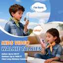 Walkie Talkies for Kids with Real-Time Video Chat, 2 Pack Rechargeable Two-Way Radios, Long Range & Voice Changer, Indoor Outdoor Adventure Toys for Boys Girls Age 3-12 (Blue/Pink)